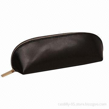 Pencil cases, made of 100% genuine recycled leather